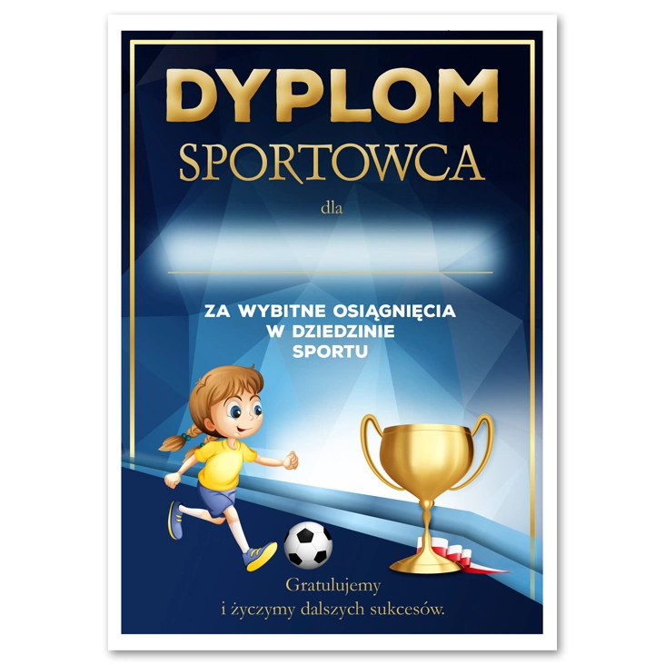 dyplom Sportowca piłka nożna dziewcząt