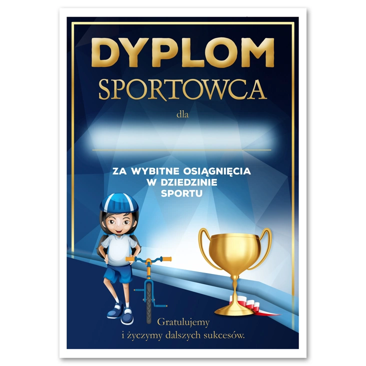 dyplom Sportowca kolarza