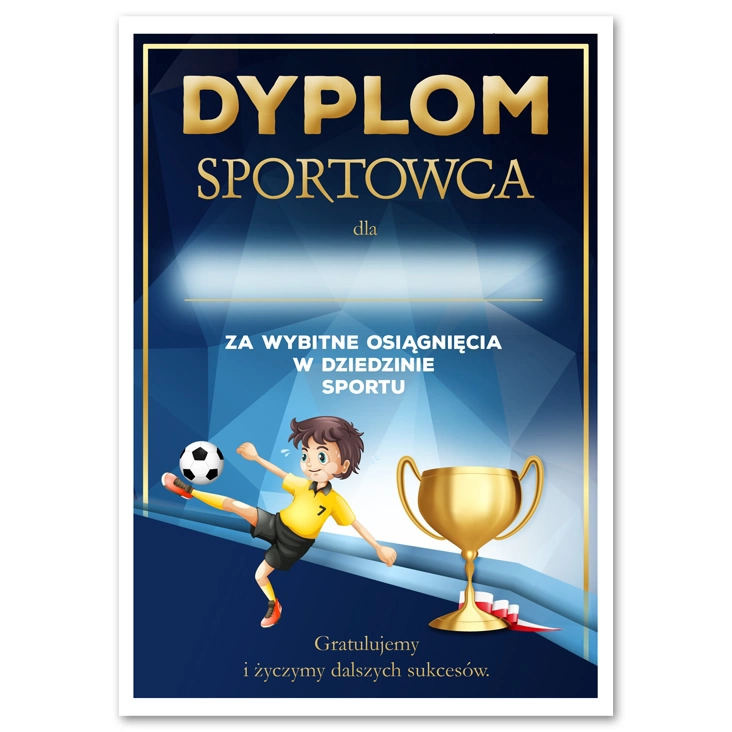 dyplom Sportowca piłka nożna strzelec