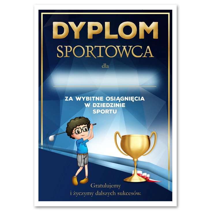 dyplom Sportowca golf