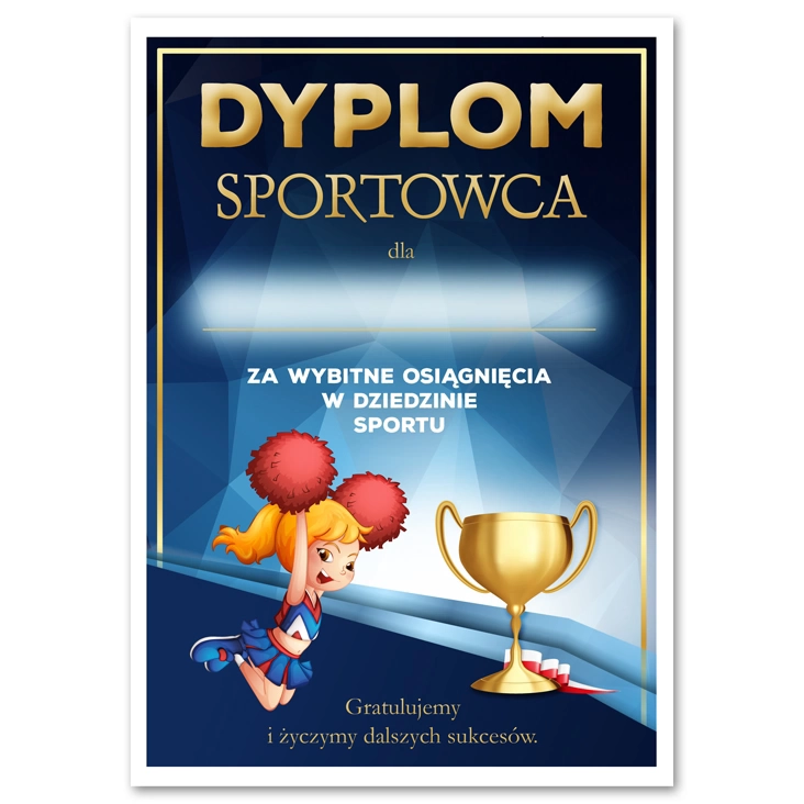 dyplom Sportowca cheerleaderka