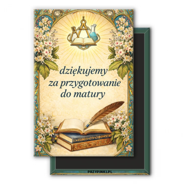 magnes 78x53mm Dziękujemy za przygotowanie do matury