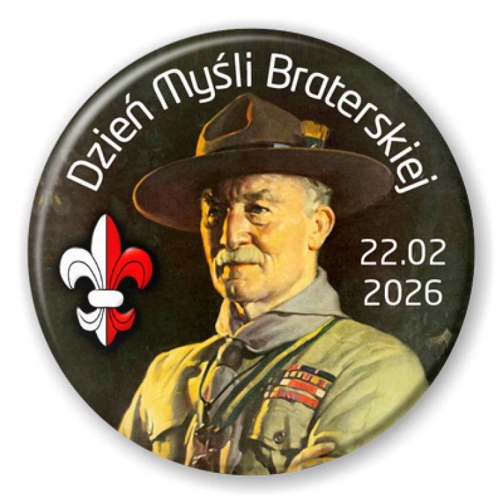 przypinka Dzień Myśli Braterskiej Robert Boden Powell