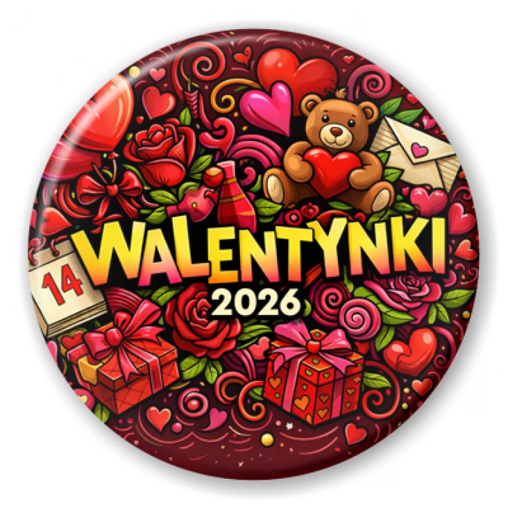 przypinka Dzień Świętego Walentego