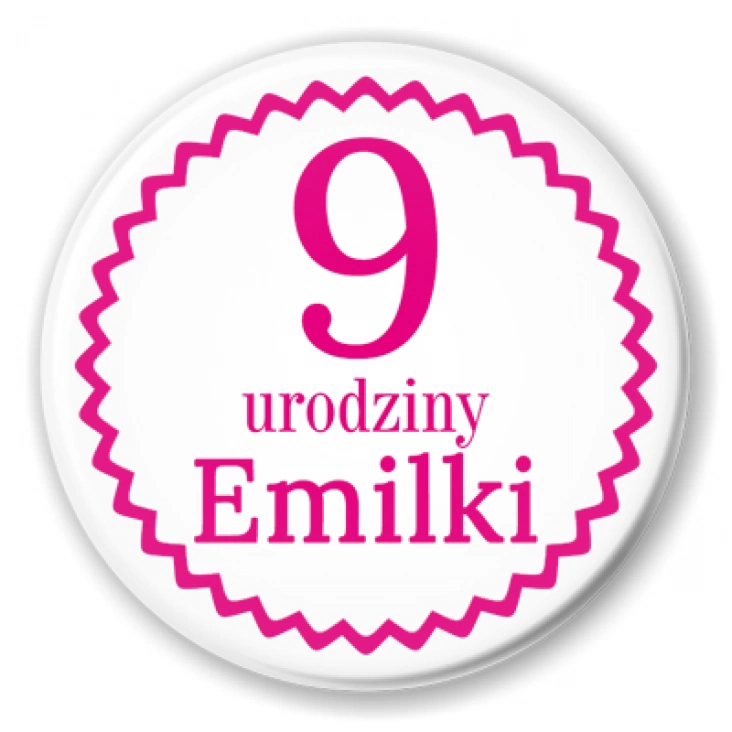 przypinka Dziewiąte Urodziny
