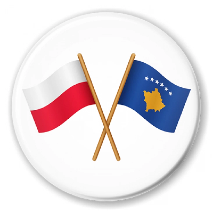 przypinka Flagi przyjaźni Polska Kosowo