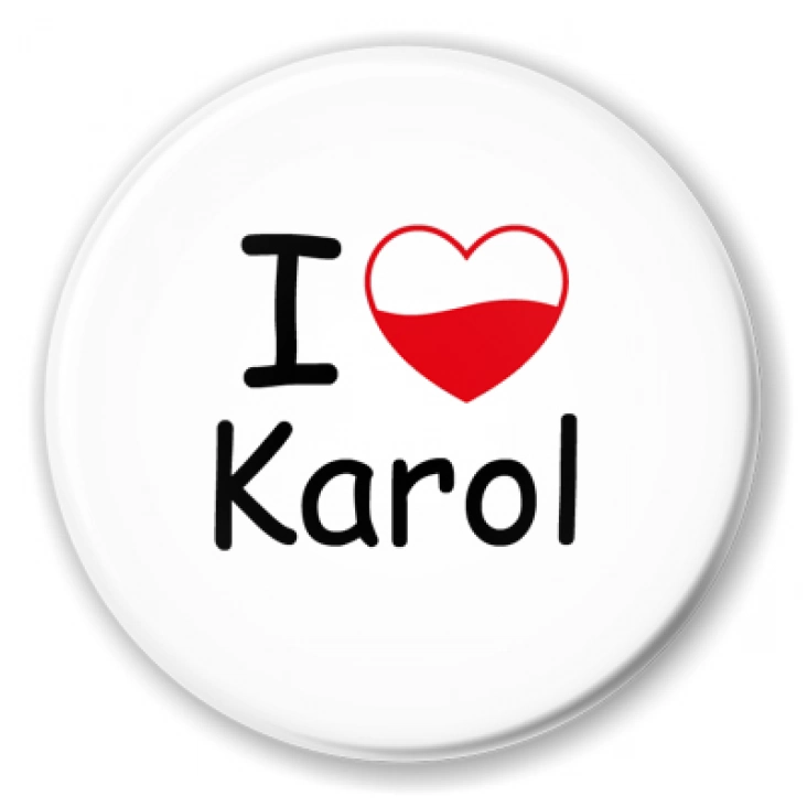 przypinka I love Karol