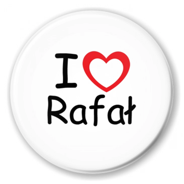 przypinka I love Rafał