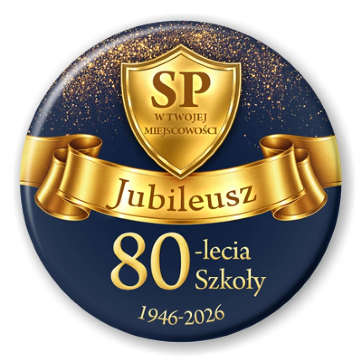 przypinka Jubileusz 80-lecia szkoły