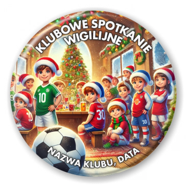 przypinka Klubowe spotkanie wigilijne piłkarzy