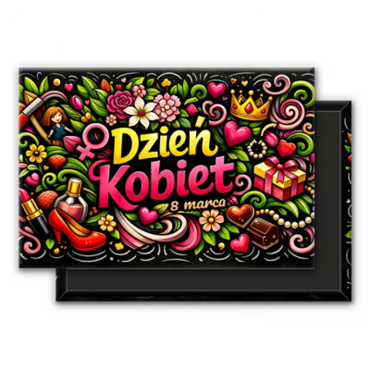 magnes 78x53mmKolorowa grafika na Dzień Kobiet