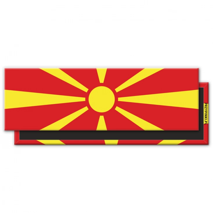 magnes 115x37mmMacedonia Północna flaga