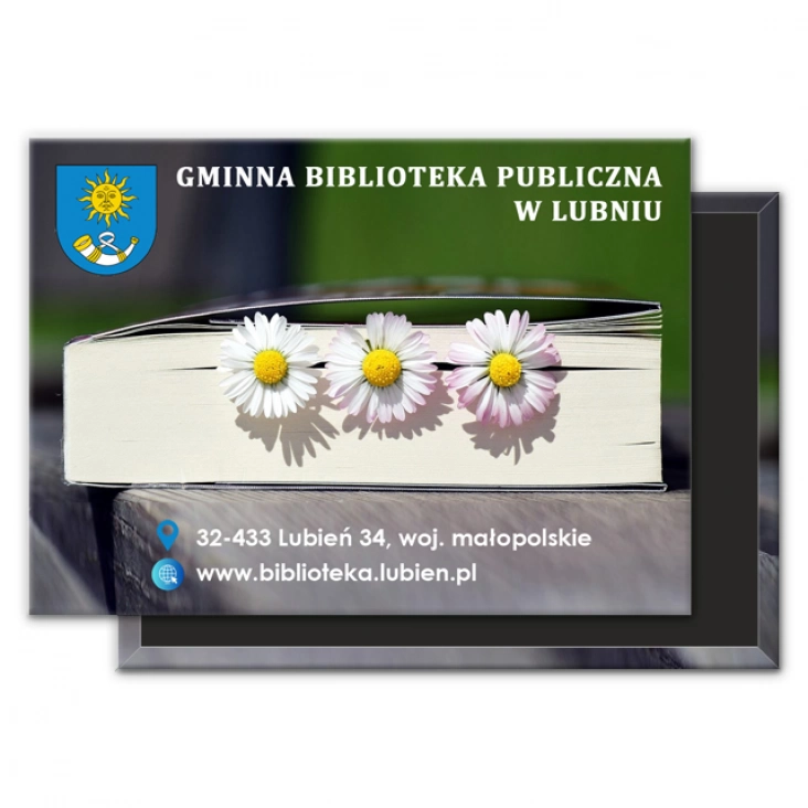 magnes 90x65mmGminna Bibliotek Publiczna w Lubniu