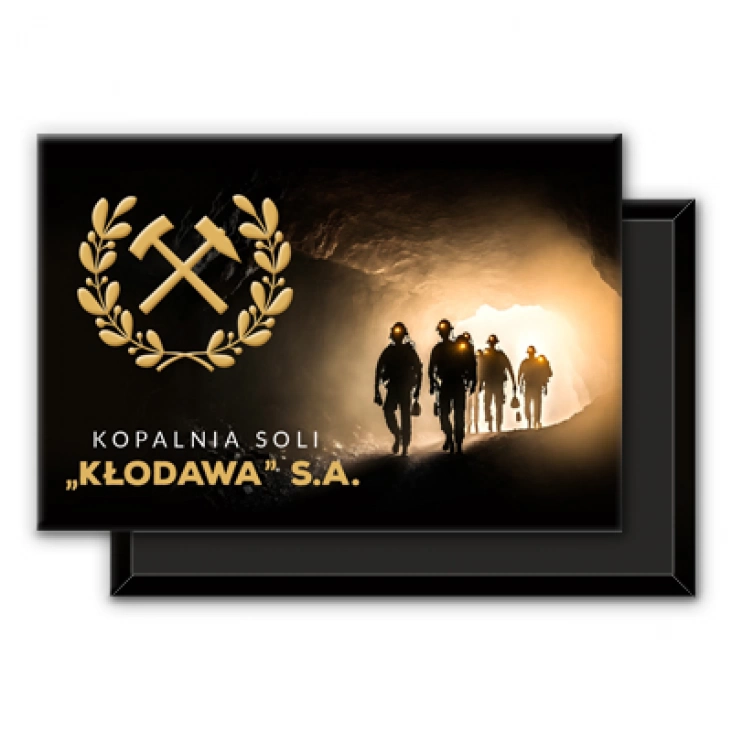 magnes 78x53mmKopalnia Soli Kłodawa górnicy w pracy