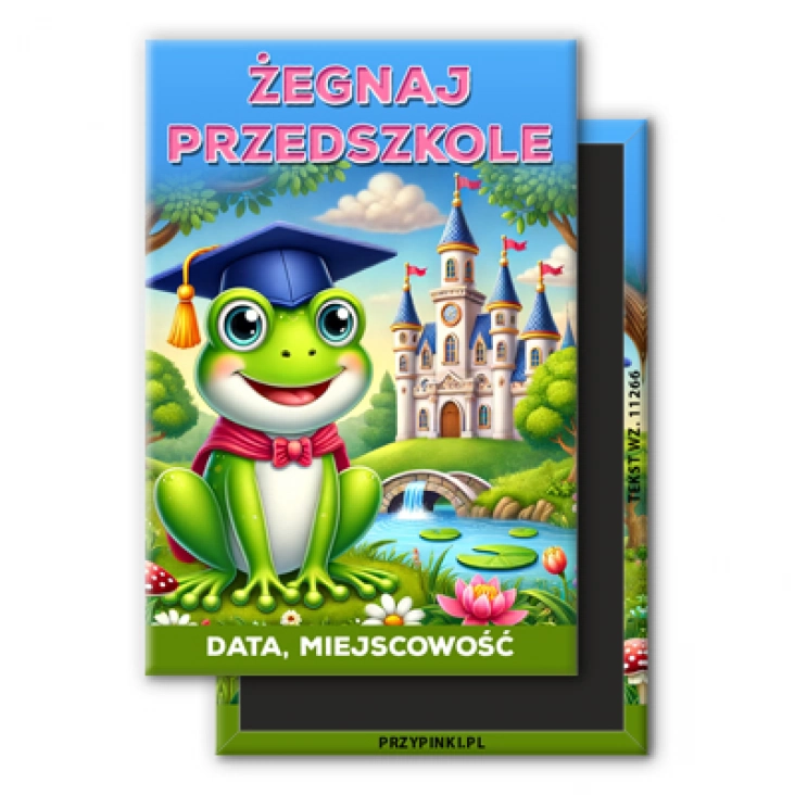 magnes 78x53mmŻegnaj przedszkole żabka