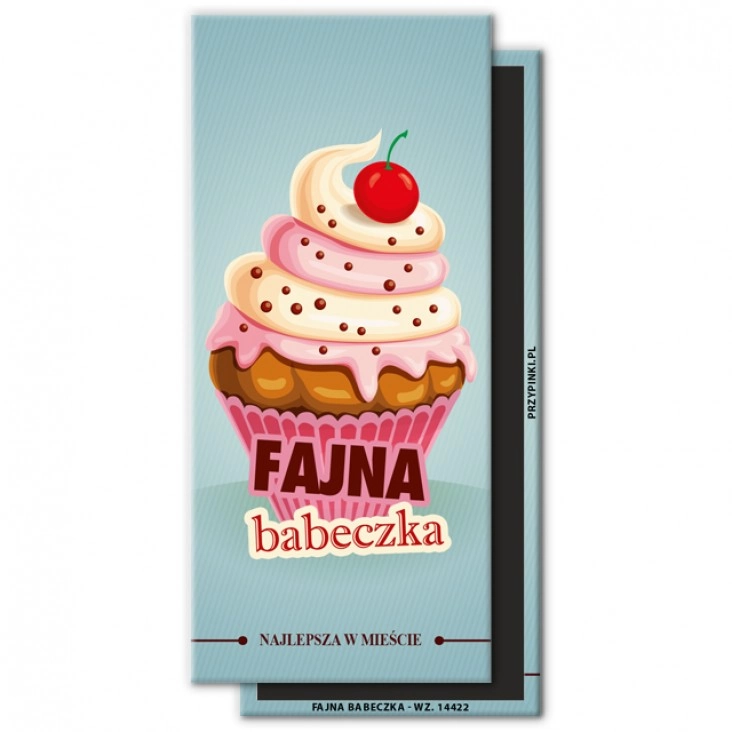 magnes 120x54mm Fajna babeczka