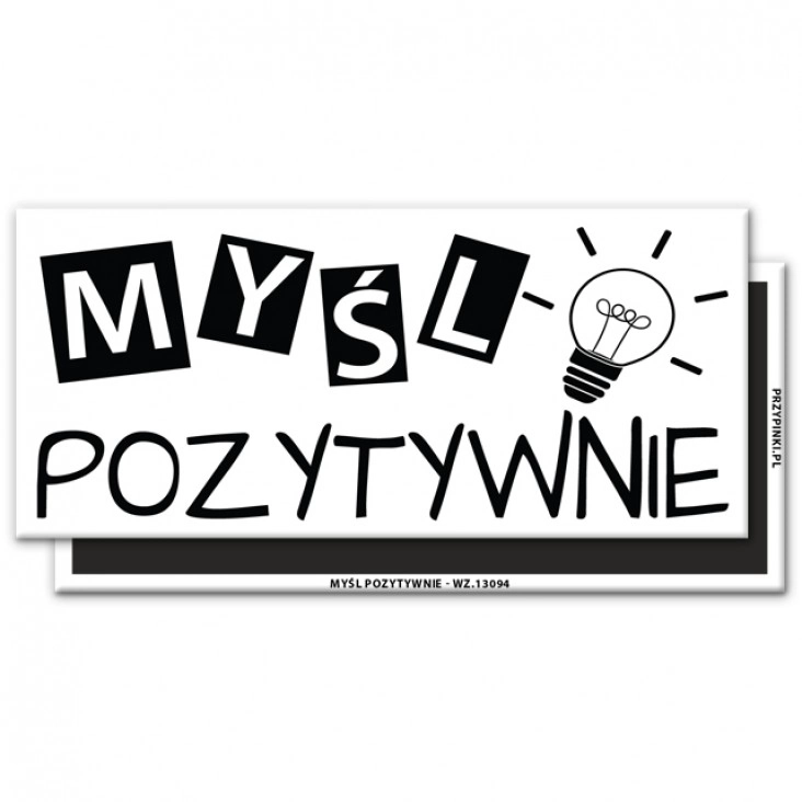 magnes 120x54mm Myśl pozytywnie