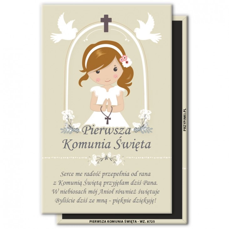 magnes 120x75mm Pierwsza Komunia Święta - podziękowanie
