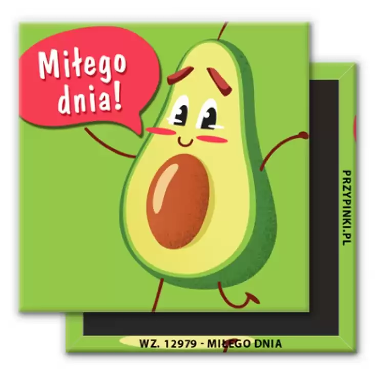 magnes 50x50mm Milego dnia od avocado