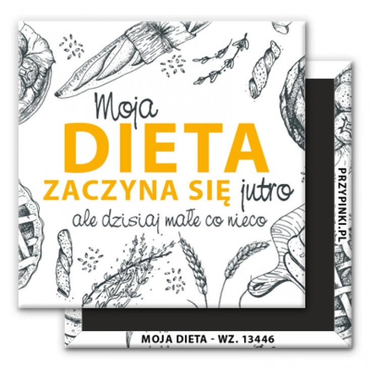 magnes 50x50mm Moja dieta co nieco