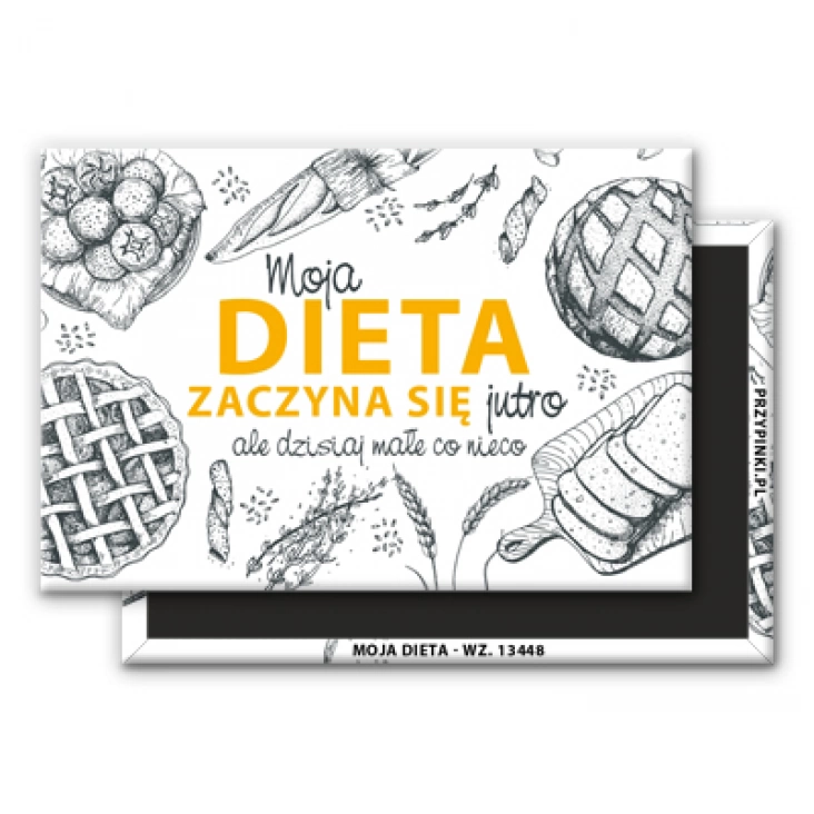 magnes 78x53mm Moja dieta zaczyna się jutro