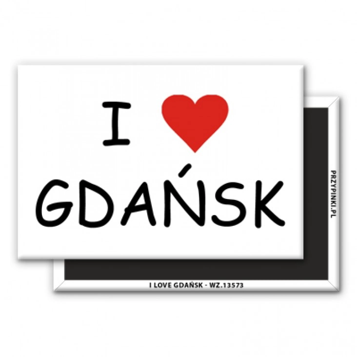 magnes 78x53mm I love Gdańsk