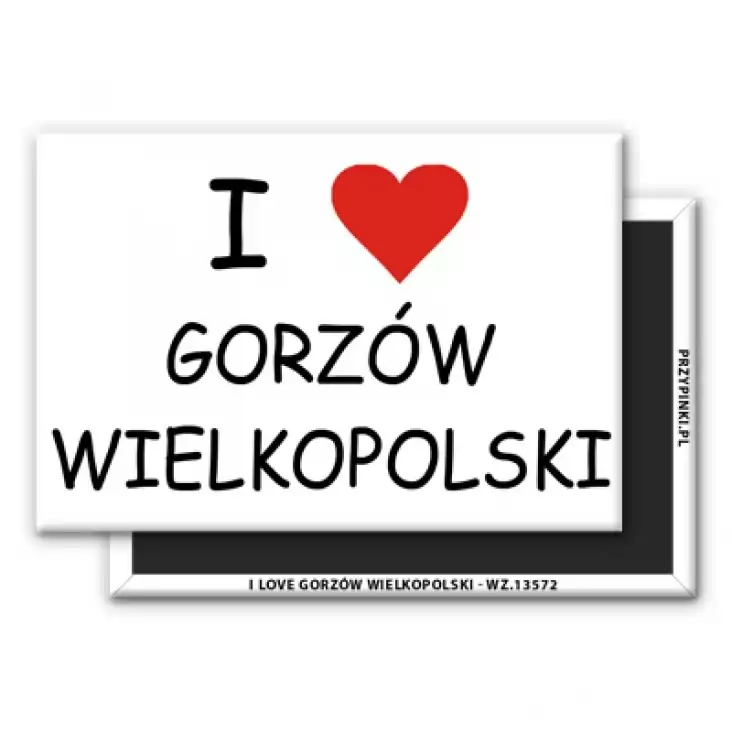 magnes 78x53mm I love Gorzów Wielkopolski