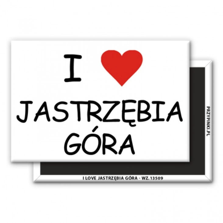 magnes 78x53mm I love Jastrzębia Góra 