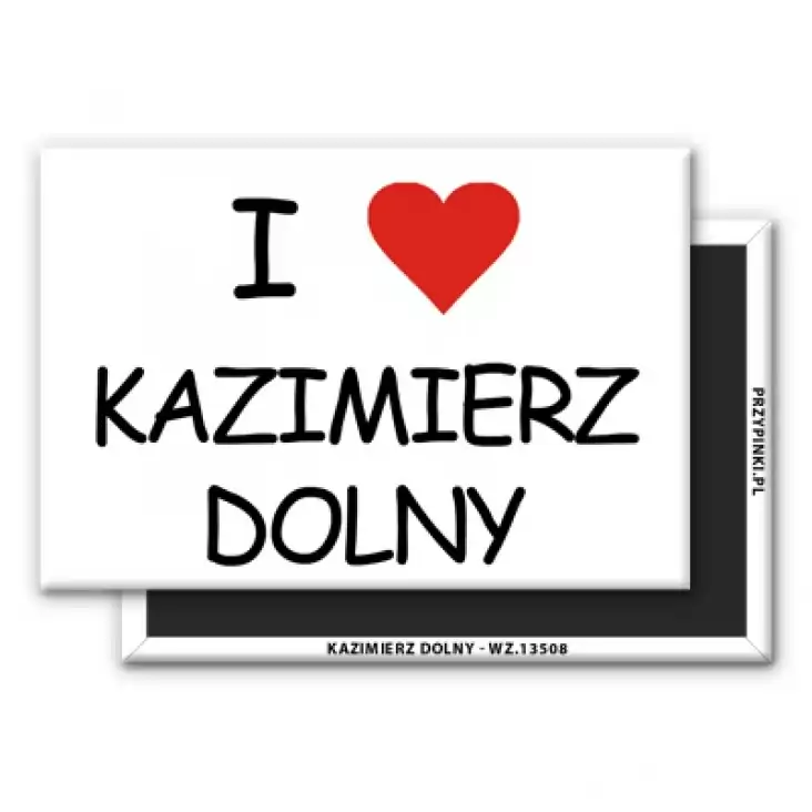 magnes 78x53mm I love Kazimierz Dolny