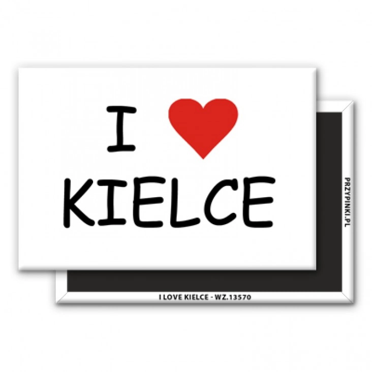 magnes 78x53mm I love Kielce