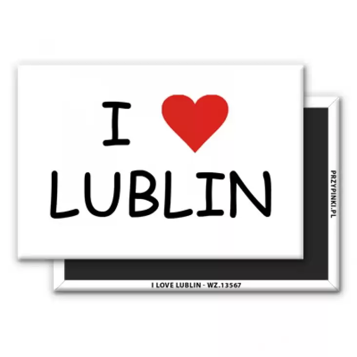magnes 78x53mm I love Lublin 