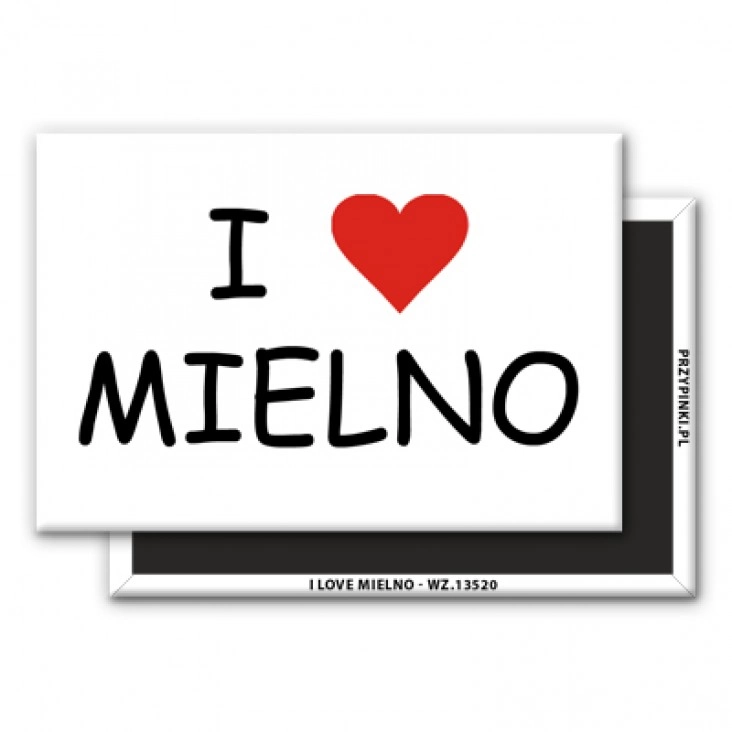 magnes 78x53mm I love Mielno 