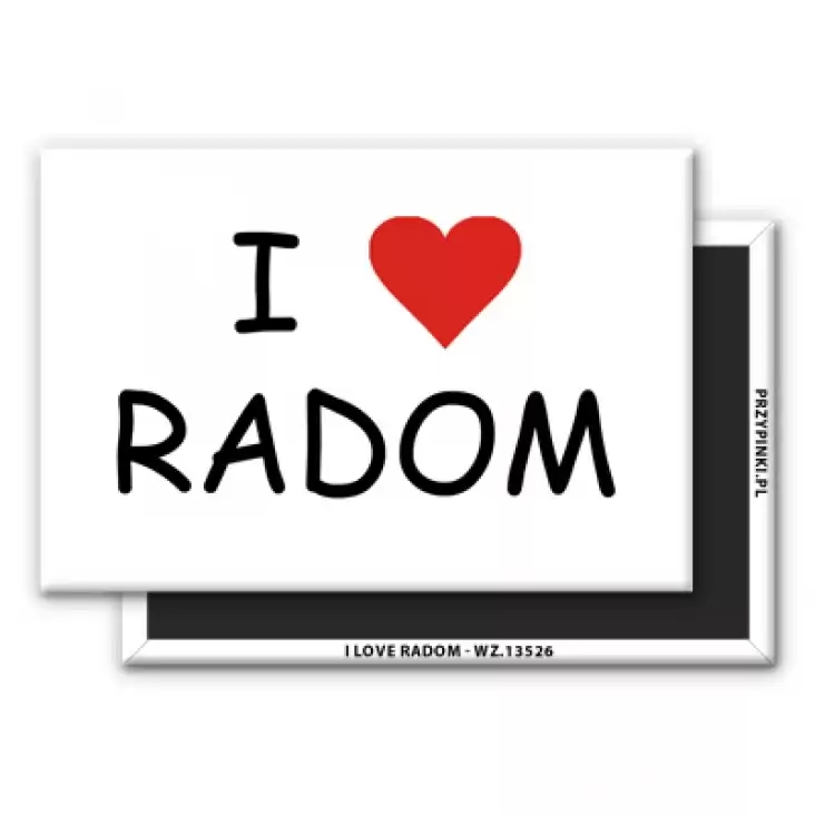 magnes 78x53mm I love Radom
