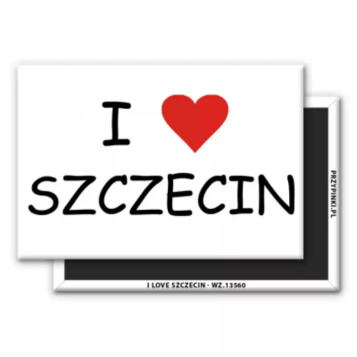 magnes 78x53mm I love Szczecin