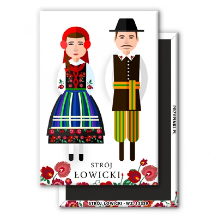 magnes 78x53mmStrój Łowicki