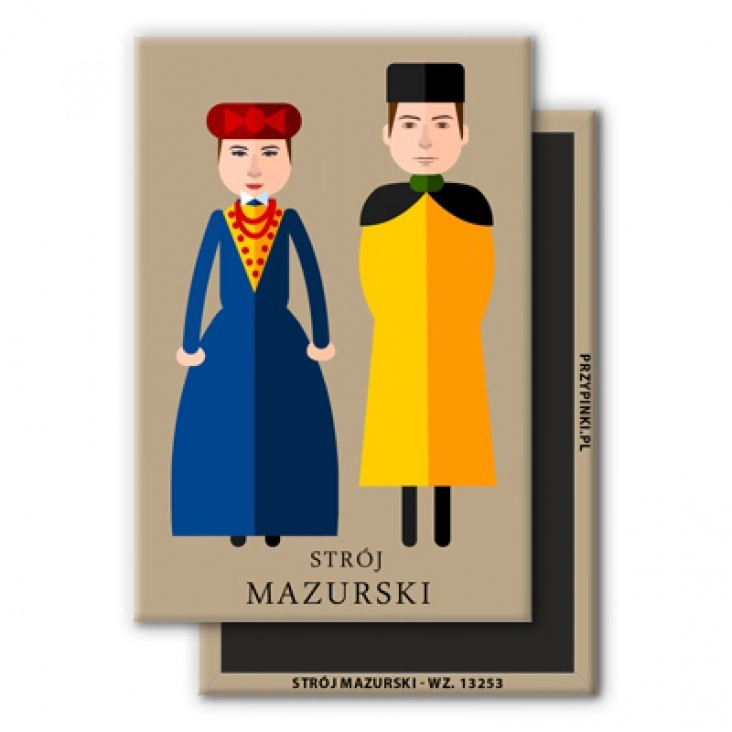 magnes 78x53mmStrój Mazurski