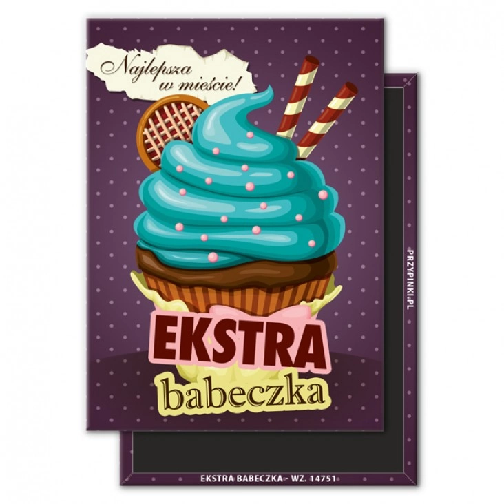 magnes 90x65mm Ekstra babeczka