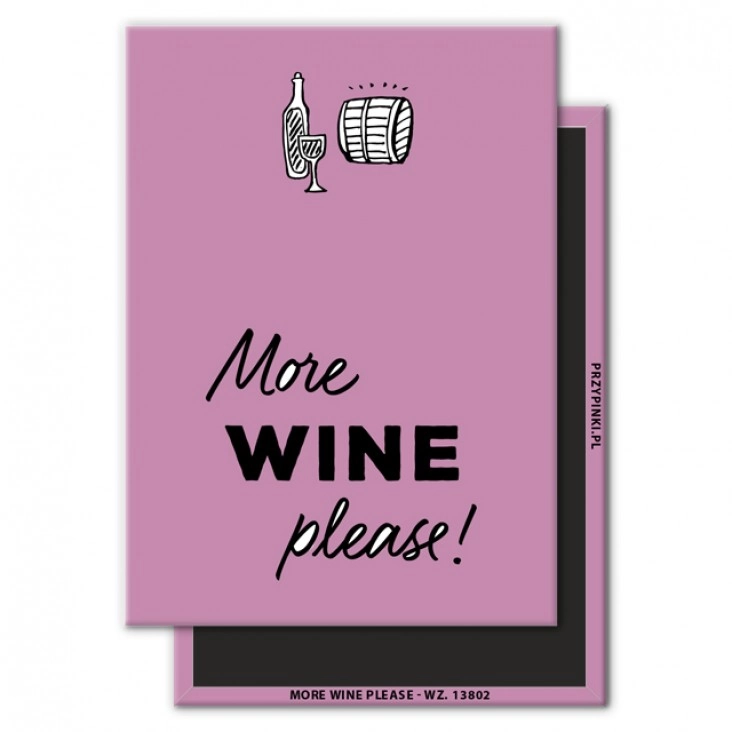 magnes 90x65mmMore wine please różowy
