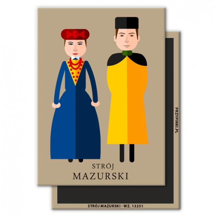 magnes 90x65mmStrój Mazurski