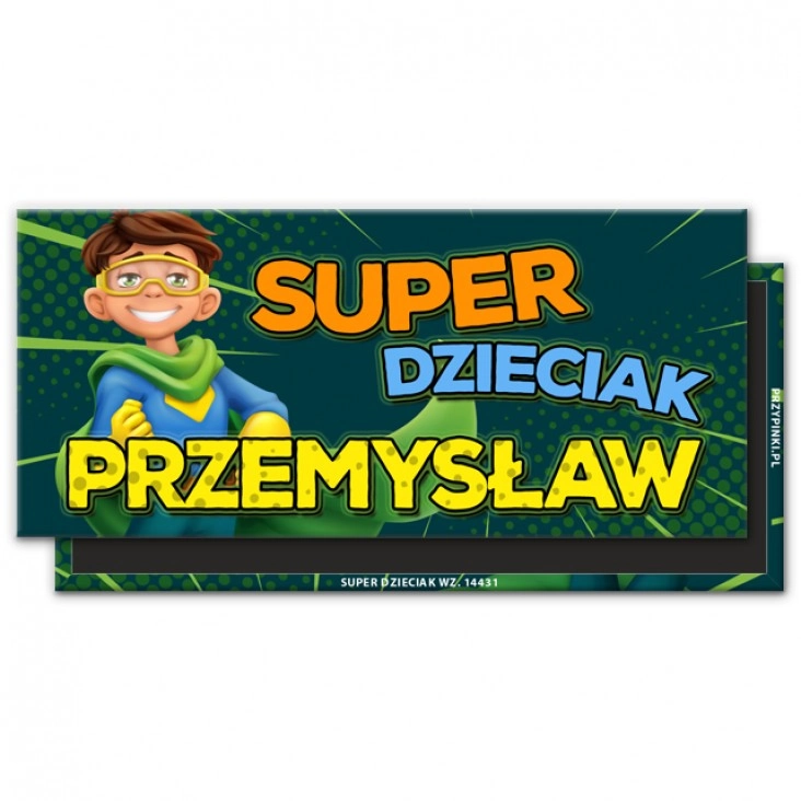 magnes 120x54mm Super dzieciak heros