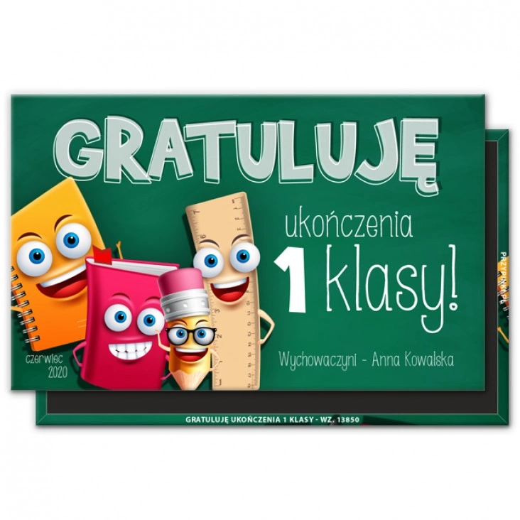 Gratuluję ukończenia 1 klasy