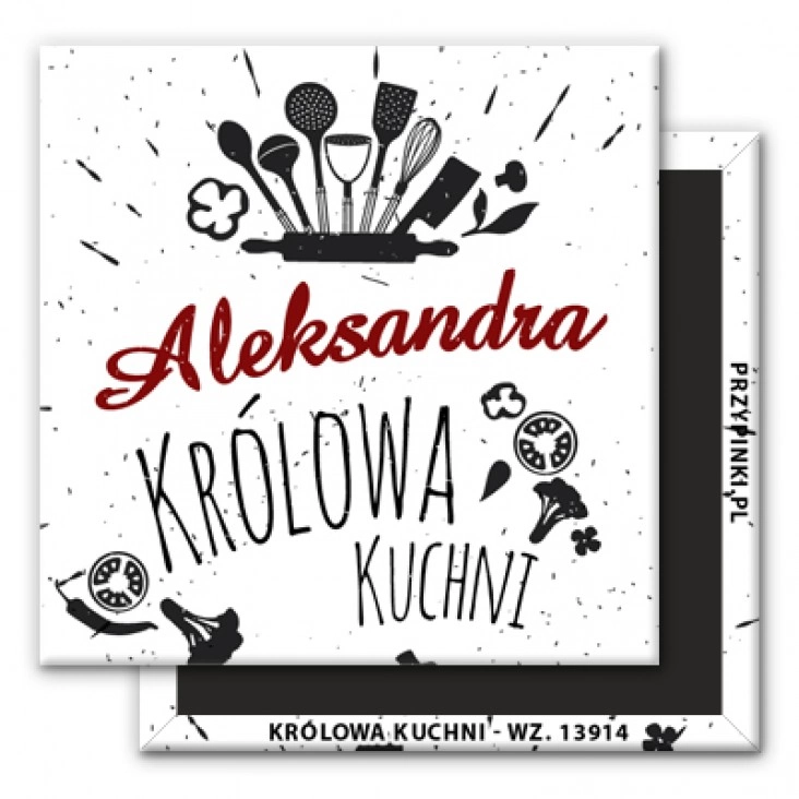 magnes 50x50mm Królowa Kuchni