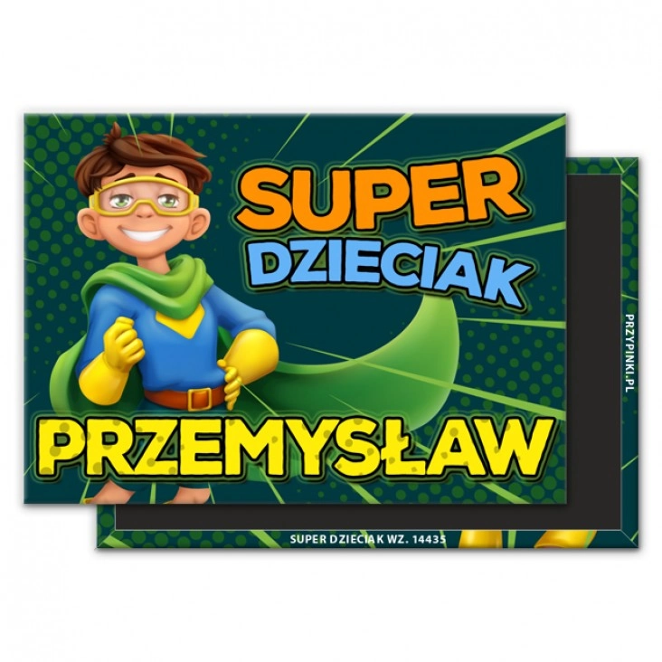 magnes 90x65mm Super dzieciak chłopiec