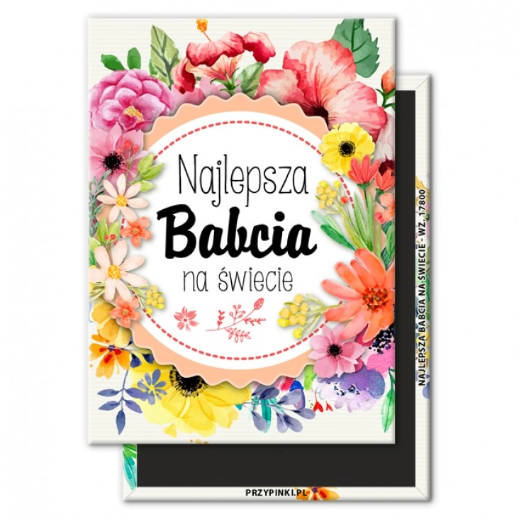 magnes 90x65mm Dzień Babci - Najlepsza Babcia na świecie