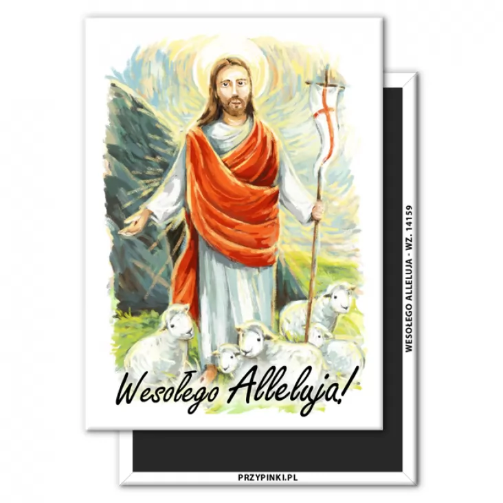 magnes 90x65mm Wesołego Alleluja