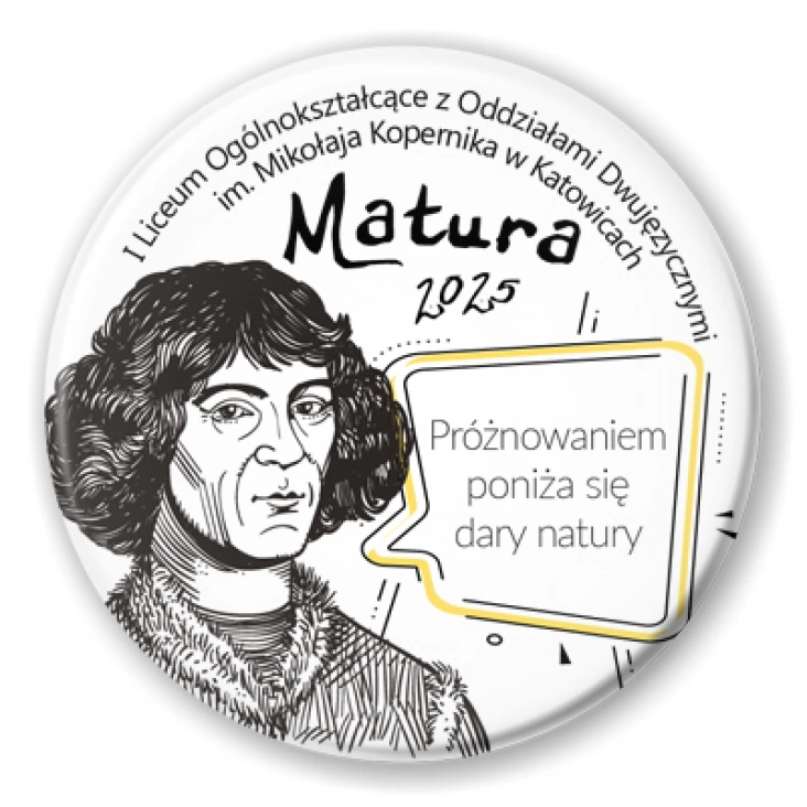 przypinka Matura Mikołaj Kopernik