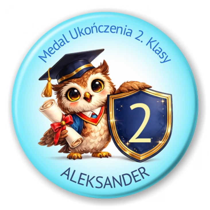 przypinka Medal ukończenia 2. klasy