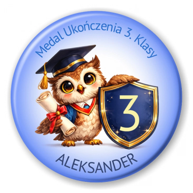 przypinka Medal ukończenia 3. klasy