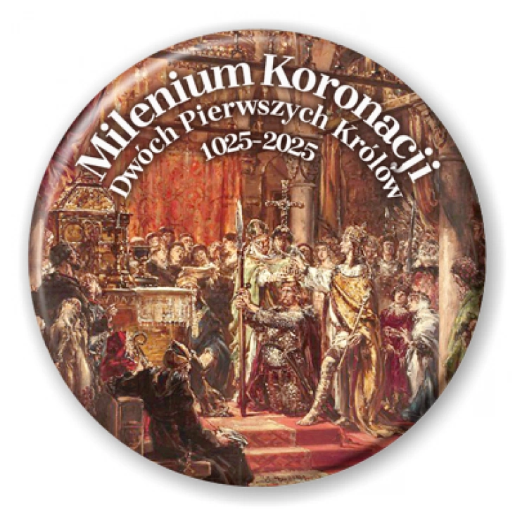 przypinka Milenium koronacji Koronacja pierwszego króla Matejko