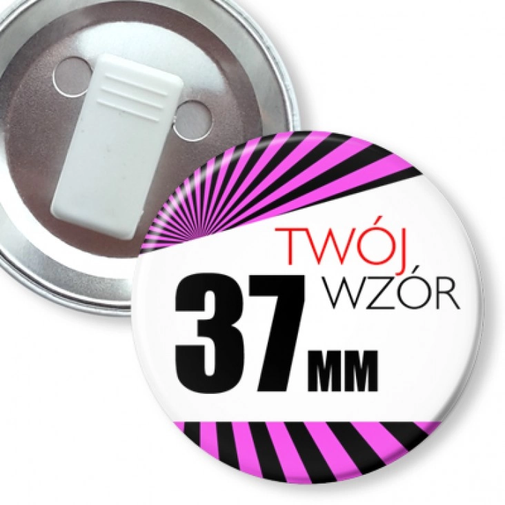 przypinka Przypinka 37mm żabka bez agrafki Twój wzór